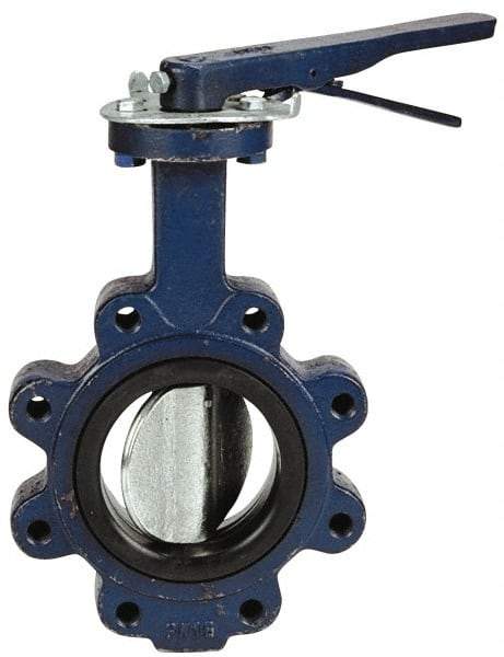 NIBCO - 3" Pipe, Lug Butterfly Valve - Lever Handle, Cast Iron Body, EPDM Seat, 200 WOG, Ductile Iron Disc, Stainless Steel Stem - Best Tool & Supply