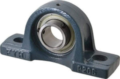 Value Collection - 6-3/16" OALBall Bearing Pillow Block - Cast Iron - Best Tool & Supply