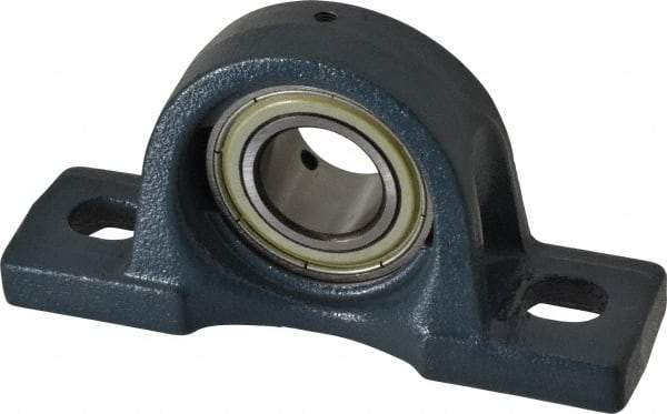 Value Collection - 6-3/16" OALBall Bearing Pillow Block - Cast Iron - Best Tool & Supply