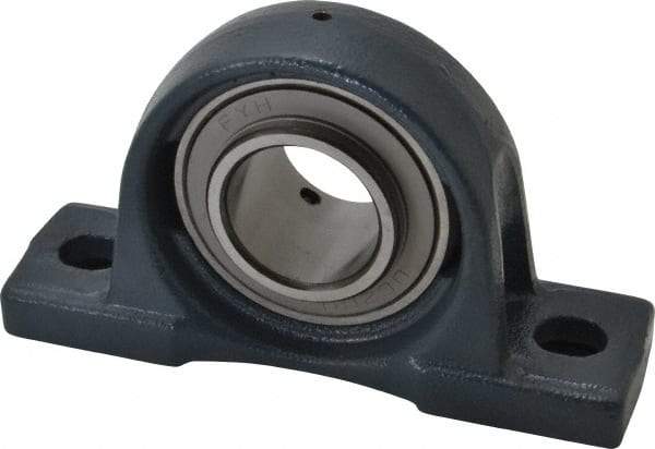 Value Collection - 7-3/8" OALBall Bearing Pillow Block - Cast Iron - Best Tool & Supply