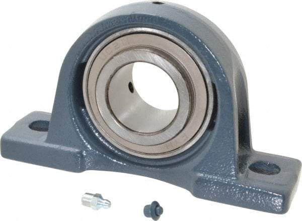 Value Collection - 8-13/16" OALBall Bearing Pillow Block - Cast Iron - Best Tool & Supply