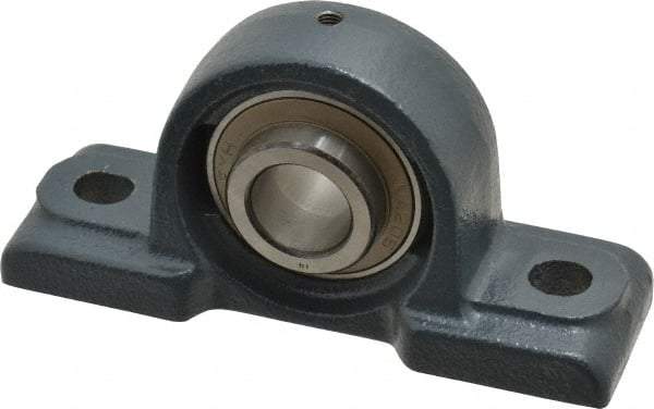 Value Collection - 5-1/2" OALBall Bearing Pillow Block - Cast Iron - Best Tool & Supply