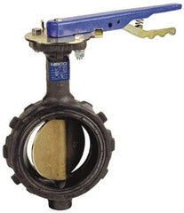 NIBCO - 8" Pipe, Wafer Butterfly Valve - Lever Handle, Ductile Iron Body, EPDM Seat, 200 WOG, Aluminum Bronze Disc, Stainless Steel Stem - Best Tool & Supply