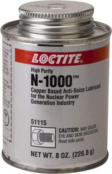 Loctite - 8 oz Brush Top Anti-Seize Lubricant - Copper, 1,800°F, Copper - Best Tool & Supply