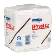 WypAll - L20 1/4 Fold General Purpose Wipes - Poly Pack, 12-1/2" x 12-1/2" Sheet Size, White - Best Tool & Supply