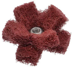 Standard Abrasives - 1-1/2" Diam Medium Density Cross Buff - 2 Plys, 8-32 Thread, Very Fine Grade, 20,000 Max RPM - Best Tool & Supply