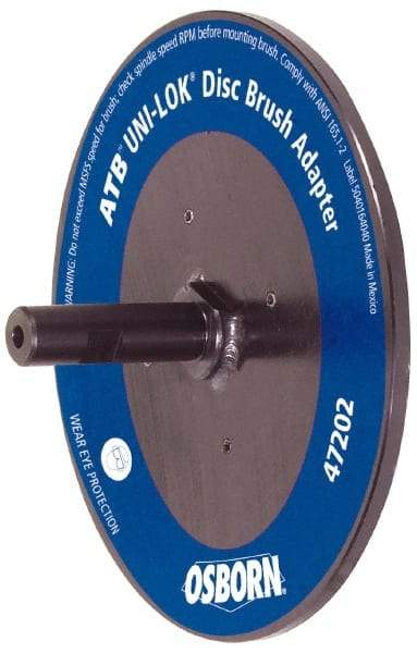 Osborn - 7/8" Arbor Hole to 3/4" Shank Diam Drive Arbor - For 10, 12 & 14" UNI LOK Disc Brushes, Attached Spindle, Flow Through Spindle - Best Tool & Supply