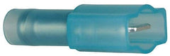 3M - 16 to 14 AWG, Nylon, Fully Insulated, Male Wire Disconnect - 1/4 Inch Wide Tab, Blue, RoHS 2011/65/EU Compliant - Best Tool & Supply