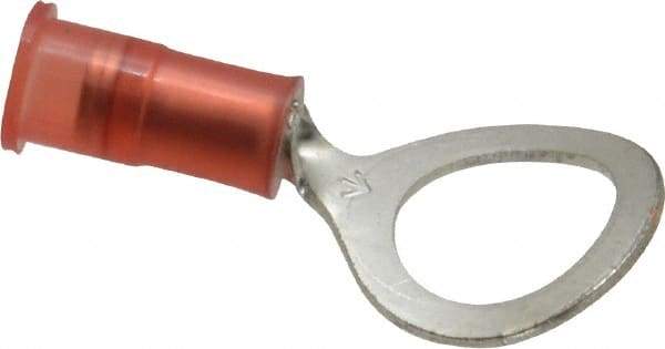 3M - 22-18 AWG Partially Insulated Crimp Connection Circular Ring Terminal - 3/8" Stud, Copper Contact - Best Tool & Supply