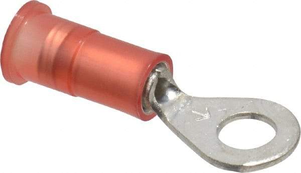 3M - 22-18 AWG Partially Insulated Crimp Connection Circular Ring Terminal - #8 Stud, Copper Contact - Best Tool & Supply