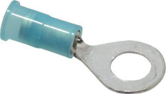 3M - 16-14 AWG Partially Insulated Crimp Connection Circular Ring Terminal - 1/4" Stud, Copper Contact - Best Tool & Supply