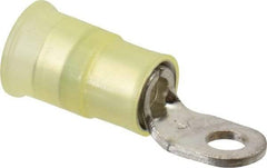 3M - 12-10 AWG Partially Insulated Crimp Connection Circular Ring Terminal - #6 Stud, Copper Contact - Best Tool & Supply