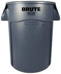 Rubbermaid - 55 Gal Gray Round Trash Can - Polyethylene, None Graphic, 33.2" High, Lid Not Included - Best Tool & Supply