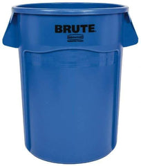 Rubbermaid - 44 Gal Blue Round Trash Can - Polyethylene, 31-1/2" High - Best Tool & Supply