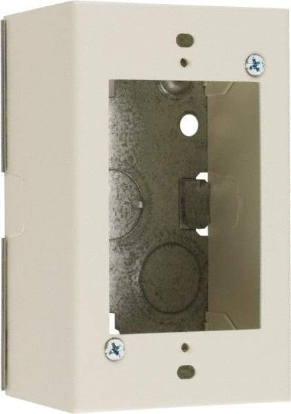 Wiremold - 1 Gang, (2) 1/2" Knockouts, Steel Rectangle Device Box - 4-5/8" Overall Height x 2-7/8" Overall Width x 1-3/4" Overall Depth - Best Tool & Supply