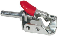 De-Sta-Co - 150 Lb Load Capacity, Flanged Base, Stainless Steel, Standard Straight Line Action Clamp - 3 Mounting Holes, 0.19" Mounting Hole Diam, 0.28" Plunger Diam, Thumb Handle - Best Tool & Supply
