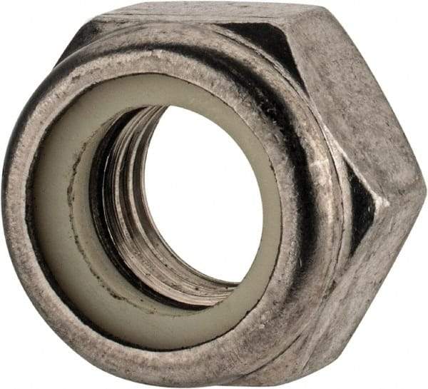 Value Collection - M14x2.00 Metric Coarse 18-8 & Austenitic Grade A2 Hex Lock Nut with Nylon Insert - 14mm High, Uncoated - Best Tool & Supply