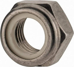 Value Collection - M16x2.00 Metric Coarse 18-8 & Austenitic Grade A2 Hex Lock Nut with Nylon Insert - 16mm High, Uncoated - Best Tool & Supply