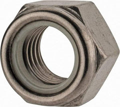 Value Collection - M18x2.50 Metric Coarse 18-8 & Austenitic Grade A2 Hex Lock Nut with Nylon Insert - 18.5mm High, Uncoated - Best Tool & Supply