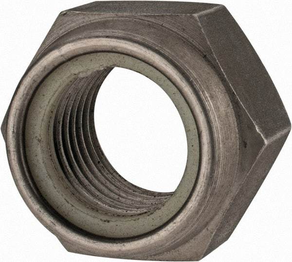 Value Collection - M27x3.00 Metric Coarse 18-8 & Austenitic Grade A2 Hex Lock Nut with Nylon Insert - 27mm High, Uncoated - Best Tool & Supply