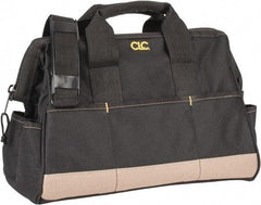 CLC - 22 Pocket Black & Khaki Polyester Tool Bag - 16" Wide x 8-1/2" Deep x 10" High - Best Tool & Supply