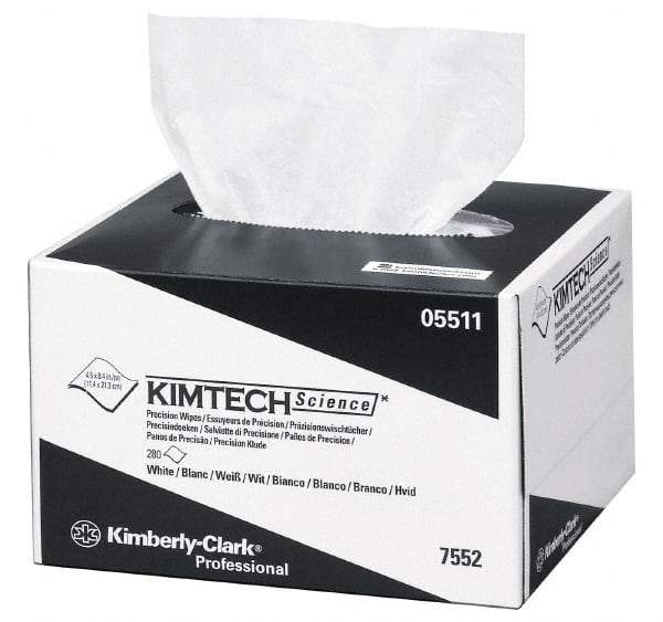 Kimtech - Dry Clean Room/Lab/Critical Task Wipes - Pop-Up, 8-3/8" x 4-3/8" Sheet Size, White - Best Tool & Supply