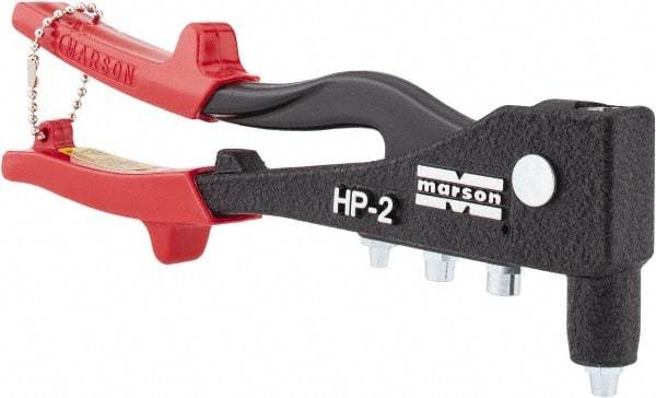 Marson - Right Angle Head Hand Riveter - 3/16" Rivet Capacity - Best Tool & Supply