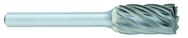 SA-5A -- 1/2 x 1 LOC x 1/4 Shank x 2 OAL Cylindrical Carbide Aluminum Cut Burr - Best Tool & Supply