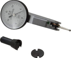 TESA Brown & Sharpe - 0.008 Inch Range, 0 Inch Dial Graduation, Horizontal Dial Test Indicator - 1-1/2 Inch White Dial, 0-4-0 Dial Reading, Accurate to 0.0001 Inch - Best Tool & Supply