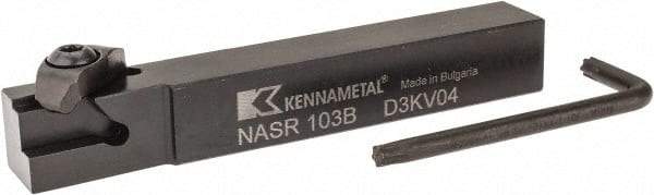 Kennametal - Internal/External Thread, Right Hand Cut, 5/8" Shank Width x 5/8" Shank Height Indexable Threading Toolholder - 4-1/2" OAL, N.3R Insert Compatibility, NAS Toolholder, Series Top Notch - Best Tool & Supply