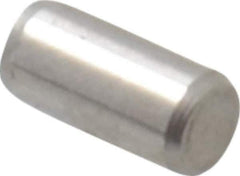 Made in USA - 3/32" Diam x 3/16" Pin Length 416 Stainless Steel Precision Dowel Pin - Passivated Finish, C 36-42 Hardness, 2 Beveled End - Best Tool & Supply