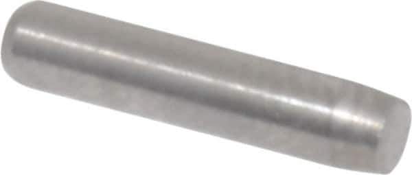 Made in USA - 3/32" Diam x 7/16" Pin Length 416 Stainless Steel Precision Dowel Pin - Passivated Finish, C 36-42 Hardness, 2 Beveled End - Best Tool & Supply