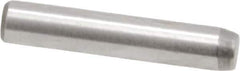 Made in USA - 3/32" Diam x 1/2" Pin Length 416 Stainless Steel Precision Dowel Pin - Passivated Finish, C 36-42 Hardness, 2 Beveled End - Best Tool & Supply