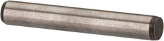 Made in USA - 3/32" Diam x 5/8" Pin Length 416 Stainless Steel Precision Dowel Pin - Passivated Finish, C 36-42 Hardness, 2 Beveled End - Best Tool & Supply