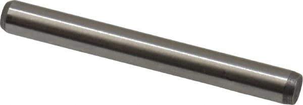 Made in USA - 1/8" Diam x 1-1/8" Pin Length 416 Stainless Steel Precision Dowel Pin - Passivated Finish, C 36-42 Hardness, 2 Beveled End - Best Tool & Supply