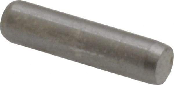 Made in USA - 1/8" Diam x 1/2" Pin Length 416 Stainless Steel Precision Dowel Pin - Passivated Finish, C 36-42 Hardness, 2 Beveled End - Best Tool & Supply