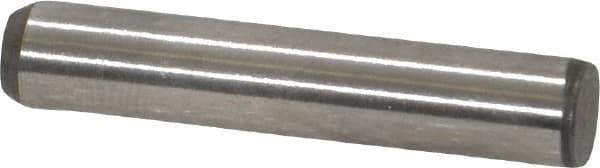 Made in USA - 3/16" Diam x 1" Pin Length 416 Stainless Steel Precision Dowel Pin - Passivated Finish, C 36-42 Hardness, 2 Beveled End - Best Tool & Supply