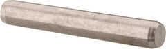 Made in USA - 3/16" Diam x 1-1/4" Pin Length 416 Stainless Steel Precision Dowel Pin - Passivated Finish, C 36-42 Hardness, 2 Beveled End - Best Tool & Supply