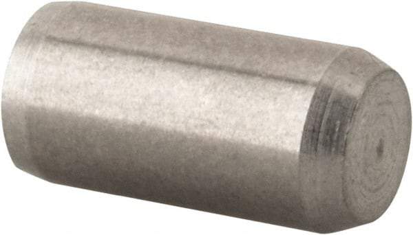 Made in USA - 3/16" Diam x 3/8" Pin Length 416 Stainless Steel Precision Dowel Pin - Passivated Finish, C 36-42 Hardness, 2 Beveled End - Best Tool & Supply