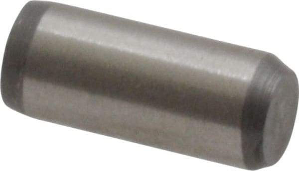 Made in USA - 3/16" Diam x 7/16" Pin Length 416 Stainless Steel Precision Dowel Pin - Passivated Finish, C 36-42 Hardness, 2 Beveled End - Best Tool & Supply