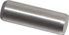 Made in USA - 3/16" Diam x 9/16" Pin Length 416 Stainless Steel Precision Dowel Pin - Passivated Finish, C 36-42 Hardness, 2 Beveled End - Best Tool & Supply