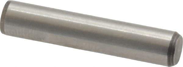 Made in USA - 1/4" Diam x 1-1/4" Pin Length 416 Stainless Steel Precision Dowel Pin - Passivated Finish, C 36-42 Hardness, 2 Beveled End - Best Tool & Supply