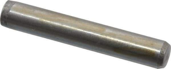 Made in USA - 1/4" Diam x 1-1/2" Pin Length 416 Stainless Steel Precision Dowel Pin - Passivated Finish, C 36-42 Hardness, 2 Beveled End - Best Tool & Supply