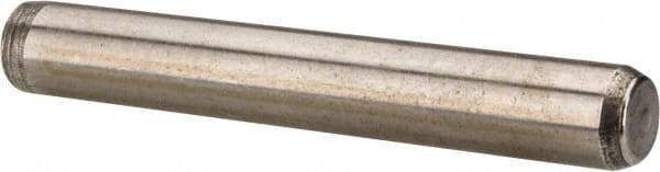 Made in USA - 1/4" Diam x 1-3/4" Pin Length 416 Stainless Steel Precision Dowel Pin - Passivated Finish, C 36-42 Hardness, 2 Beveled End - Best Tool & Supply