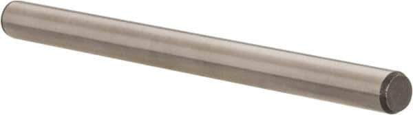 Made in USA - 1/4" Diam x 3-1/2" Pin Length 416 Stainless Steel Precision Dowel Pin - Passivated Finish, C 36-42 Hardness, 2 Beveled End - Best Tool & Supply