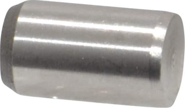 Made in USA - 1/4" Diam x 7/16" Pin Length 416 Stainless Steel Precision Dowel Pin - Passivated Finish, C 36-42 Hardness, 2 Beveled End - Best Tool & Supply