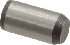 Made in USA - 1/4" Diam x 1/2" Pin Length 416 Stainless Steel Precision Dowel Pin - Passivated Finish, C 36-42 Hardness, 2 Beveled End - Best Tool & Supply