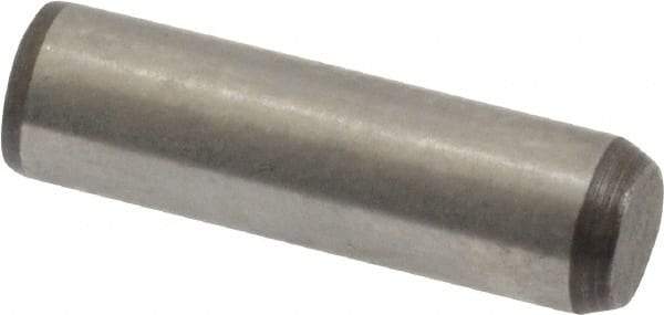 Made in USA - 1/4" Diam x 7/8" Pin Length 416 Stainless Steel Precision Dowel Pin - Passivated Finish, C 36-42 Hardness, 2 Beveled End - Best Tool & Supply