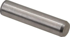 Made in USA - 5/16" Diam x 1-3/8" Pin Length 416 Stainless Steel Precision Dowel Pin - Passivated Finish, C 36-42 Hardness, 2 Beveled End - Best Tool & Supply