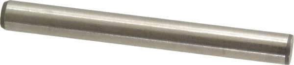 Made in USA - 3/8" Diam x 3-1/2" Pin Length 416 Stainless Steel Precision Dowel Pin - Passivated Finish, C 36-42 Hardness, 2 Beveled End - Best Tool & Supply